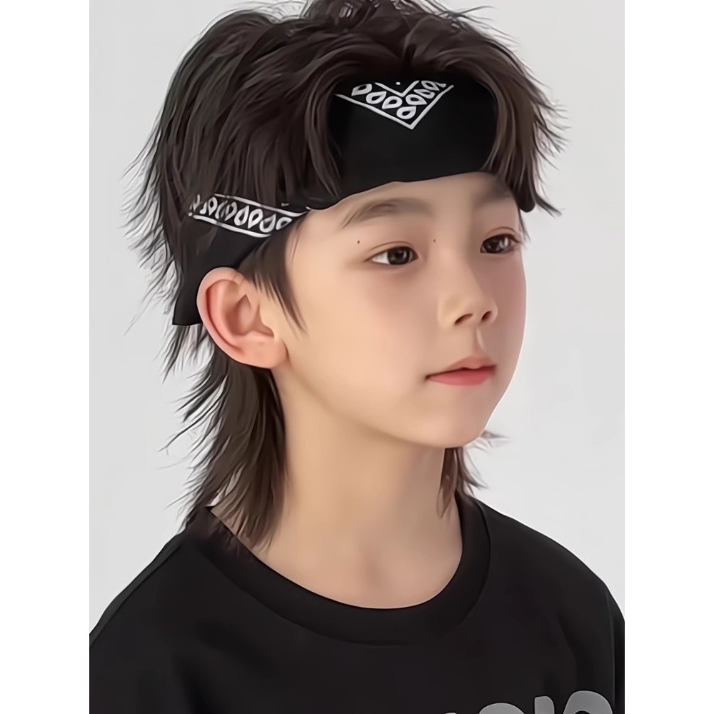 Wig Anak Laki-laki/Bayi Laki-laki Wig Rambut Palsu Kepala Serigala untuk Anak Laki-laki