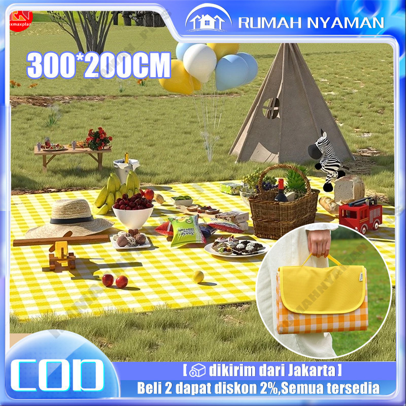 3*2m Tikar Lipat/Tikar Piknik/ Alas Piknik /Tikar Pantai Anti Air/Tikar Piknik Tikar Tebal Waterproo