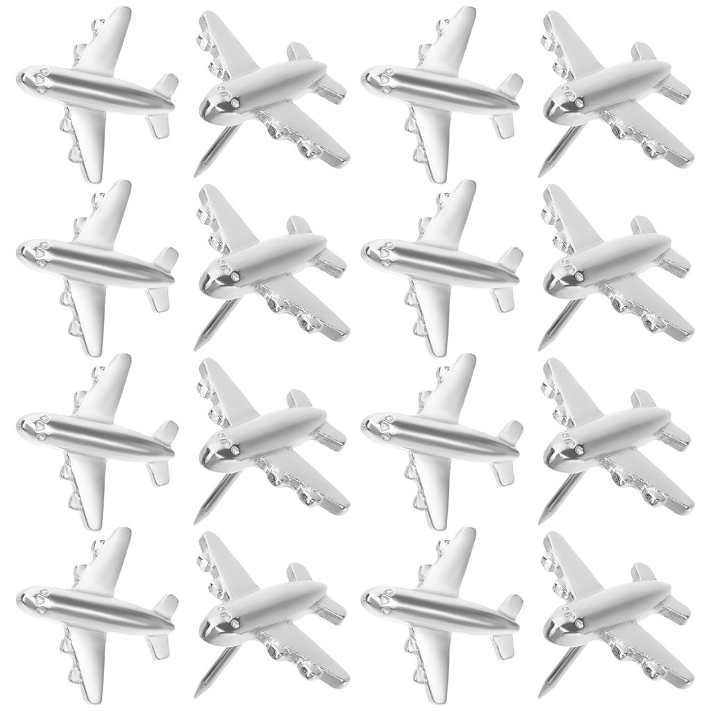 

12pcs Metal Push Pin Airpane Shaped Thumbtacks Cute Pushpins Decorative Thumb Tacks