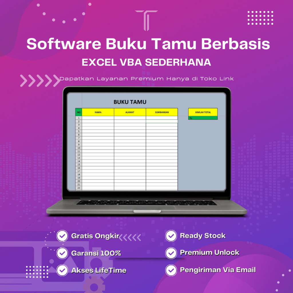 Aplikasi Buku Tamu Berbasis Excel VBA Sederhana