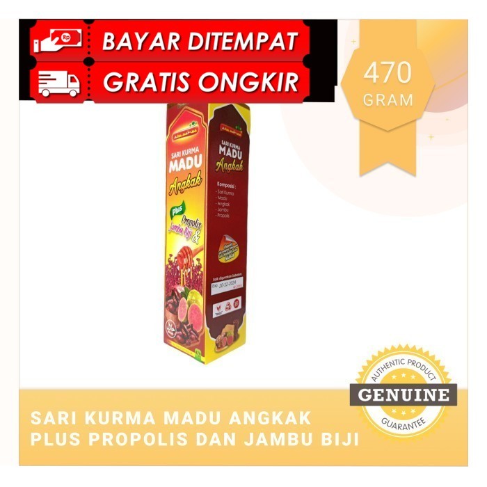 

COD Sari Kurma Madu Angkak Plus Propolis Dan Jambu Biji 470gr ORIGINAL PRODUK