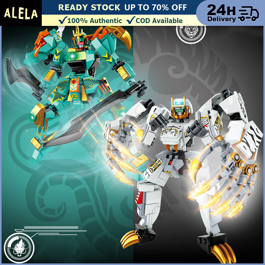 Mainan Anak DIY Brick Block Action Figure Toys Mythical Beast Harimau Putih White Tiger Naga Azure