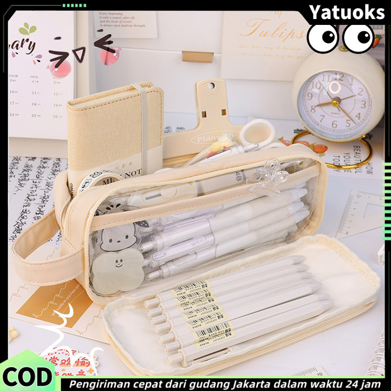 

Kotak pensil / Perlengkapan Sekolah Kotak/Tempat Pensil Transparan Portabel /Pensil Kawaii Kapasitas Besar/ Kotak Pensil Pensil Lipat/Kotak Pensil Pensil untuk Anak Perempuan/ Alat Tulis Siswa Kantor