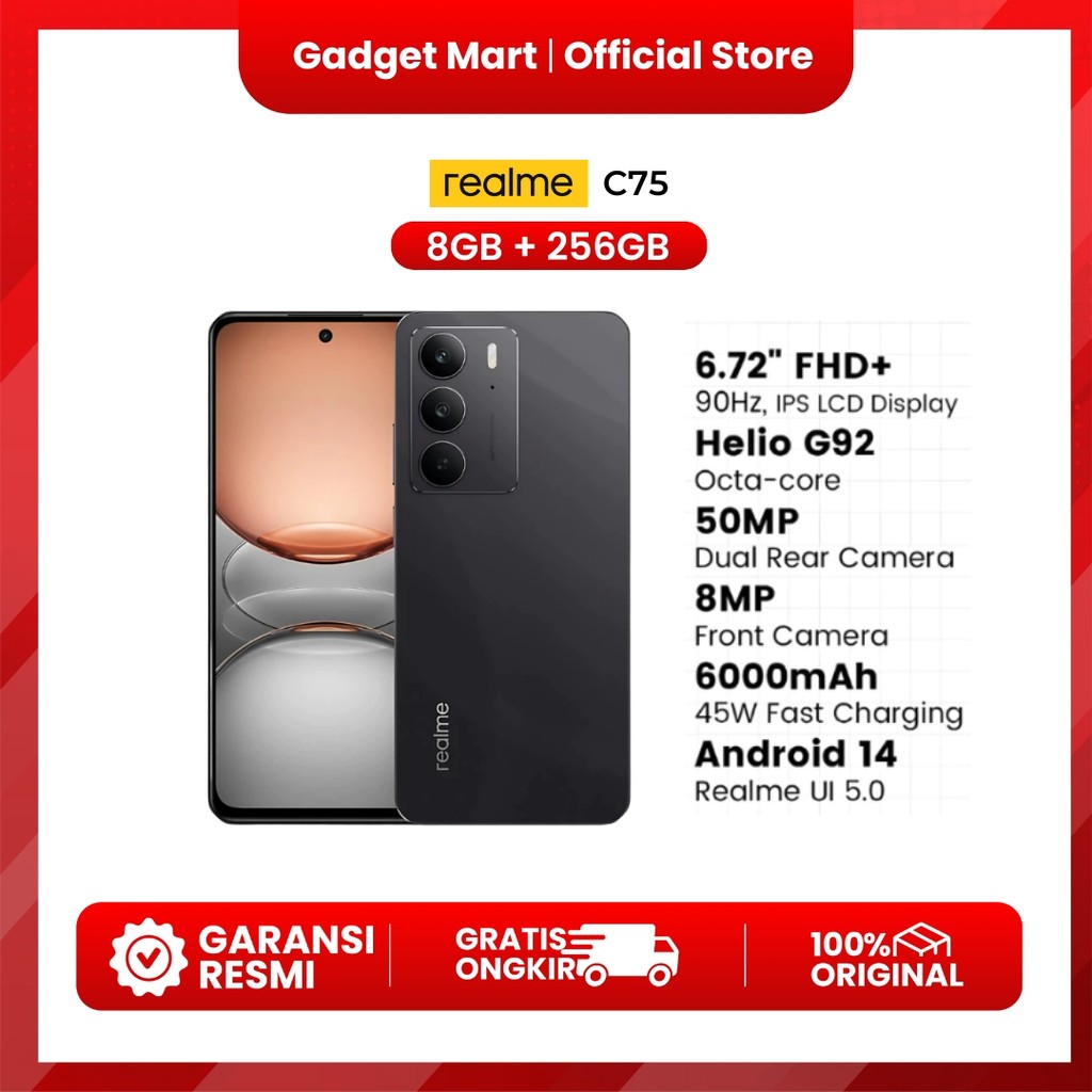 Realme C75 8/256GB - Garansi Resmi