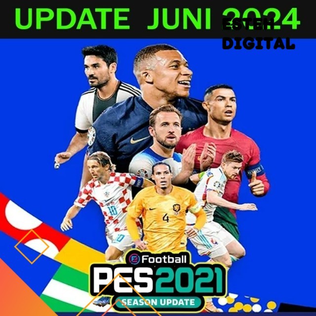 PES 2021 + Patch 2024 - eFootball PES 2021 PC GAMES UPDATE DVD GAME BOLA ES TEHH