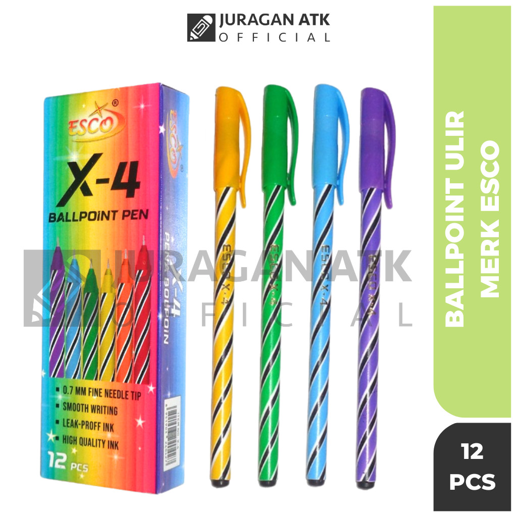 

( 12 Pcs ) Pulpen lilin 0.7MM / Bolpoin Ulir Murah PELNA 01
