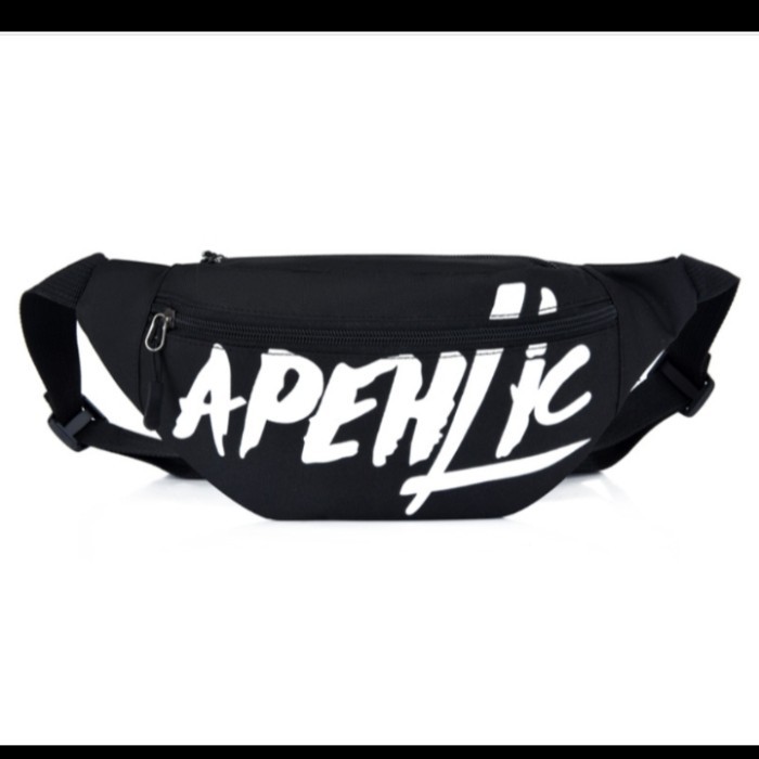 Tas Selempang Pria Waistbag Tas Pinggang Slempang Pria Outdoor Trendy - Putih