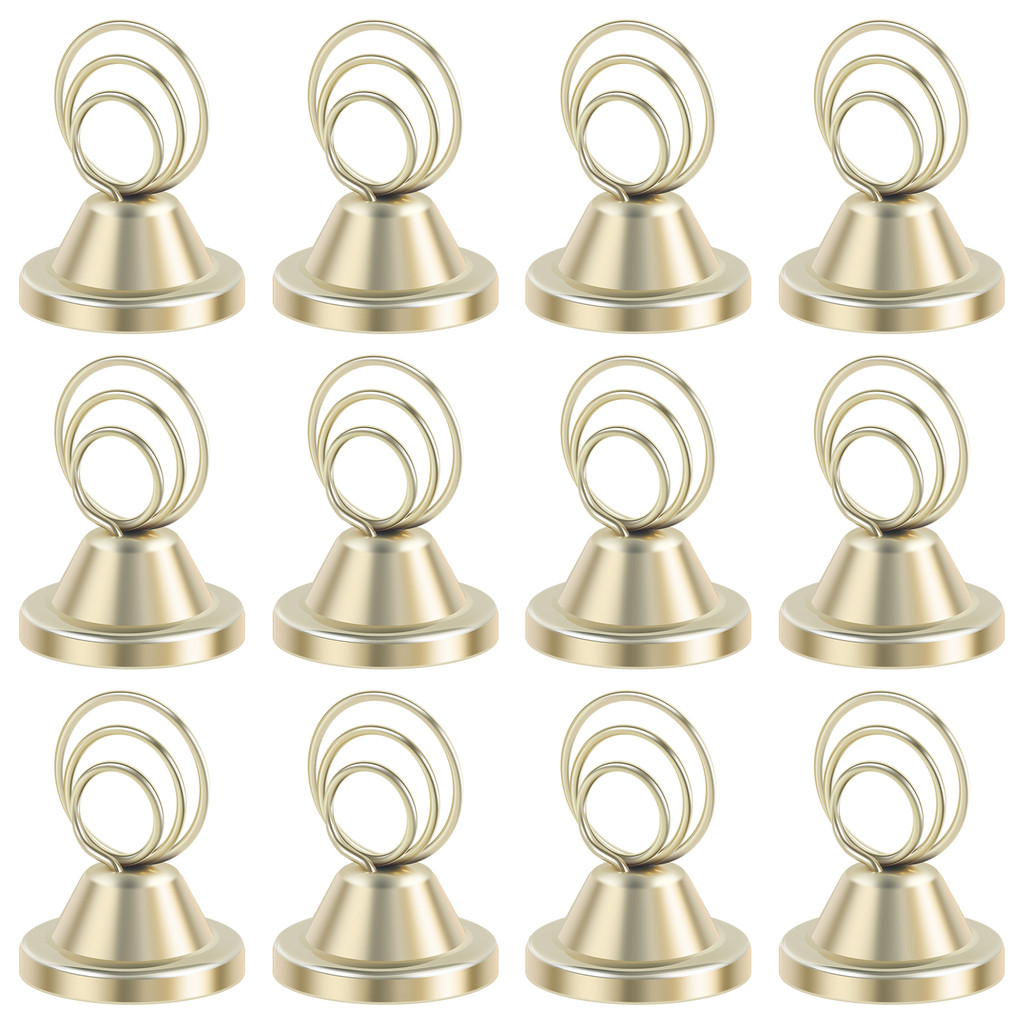 

12PCS Metal Table Number Stands Elegant Place Card Holders Multifunctional Practical Table Card Holders Table Number Holders