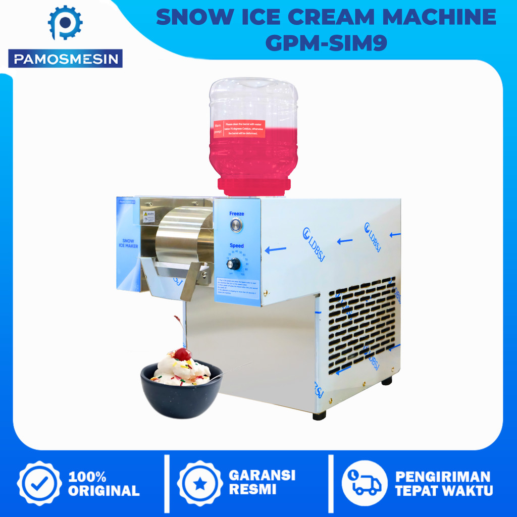 Pamosroom Snow Ice Machine Bingsu Mesin Es Krim Korea Es Serut Ice Cream Bingsu Mesin Ice Bingso 360
