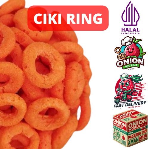 

UWD CIKI CINCIN 250gr Snack Ring Keju Ciki Ring Keju Cheese Ring Snack Keju Ring Cheese Chiki Ring Kej