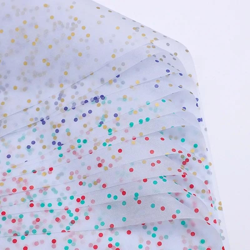 

10pcs Two-color Dot Tissue Paper Birthday Gift Packaging Valentine's Sydney Paper Fireworks Packaging Paper Wrap for Gift