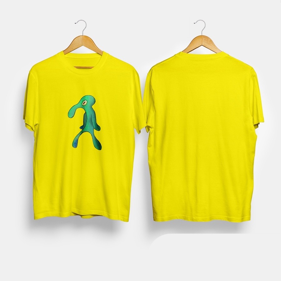 Kaos Baju Squidward Tampan dan Berani Spongebob Squarepants Kaos Kartun