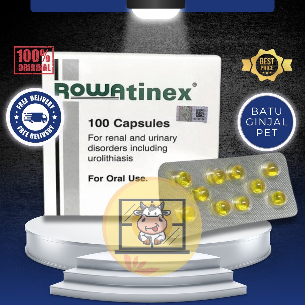 ROWATINEX ISI 10 KAPSUL - Obat Batu Ginjal Untuk Hewan Kesayangan