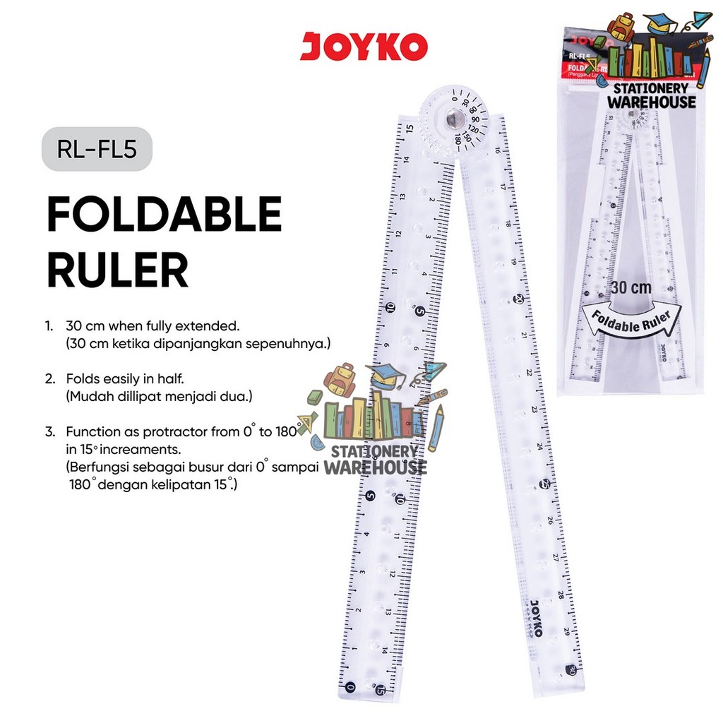 

Foldable Ruler Penggaris Lipat Joyko RL-FL5