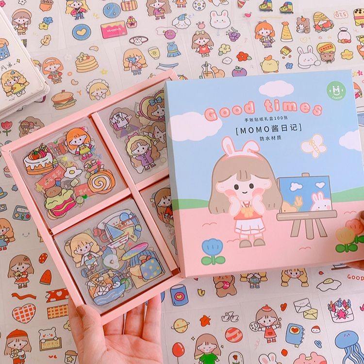 

Stiker Motif Kartun Sticker Lucu Waterproof Dekorasi Handbook Isi 100 Lembar