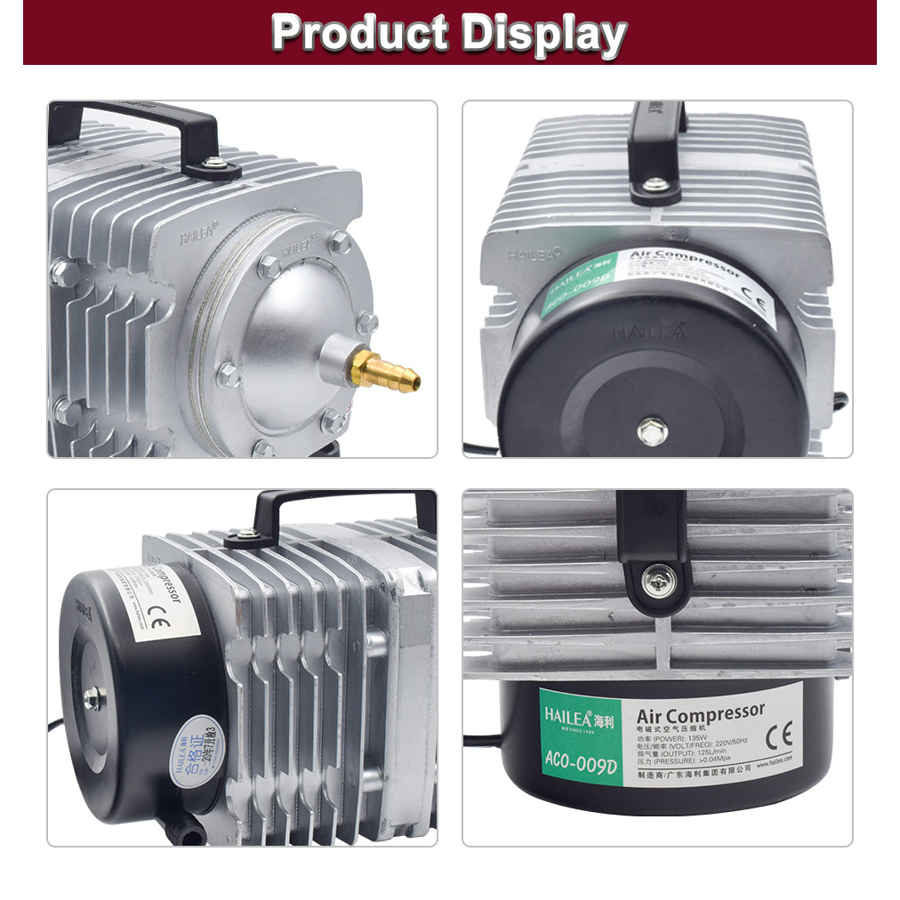 ACO-009D 135W Air Pump Compressor AC 110V/220V Air Assist Electrical Magnetic For CO2 CNC Laser Engr