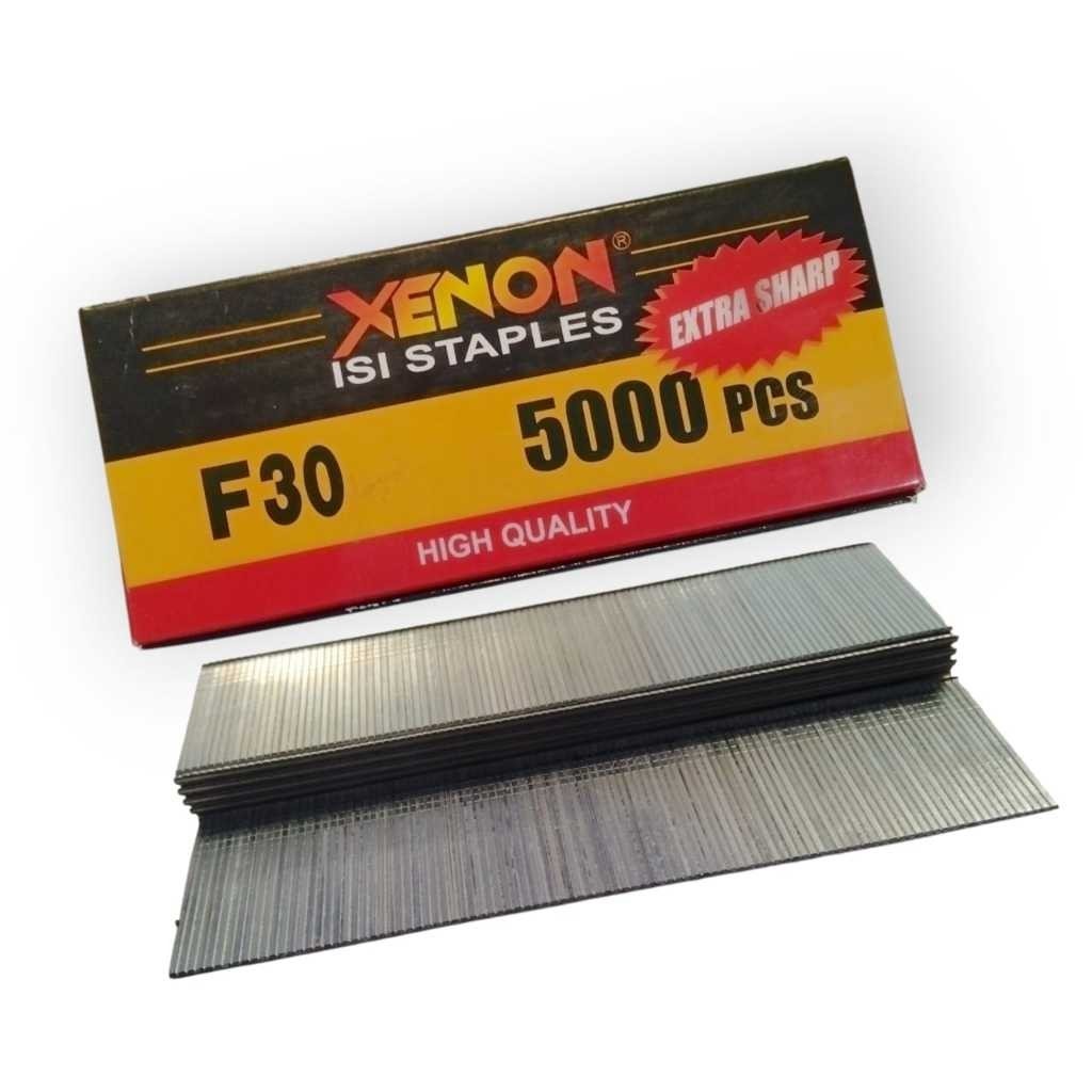 

XENON ISI STAPLES AIR NAILER F30 STAPLES PAKU i PAKU LURUS KHUSUS AIR NAILER 5000 PCS
