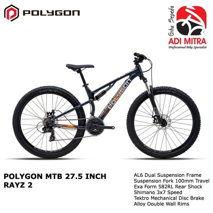 Polygon Rayz 2 [27.5 Inch] Sepeda MTB Dual Suspensi