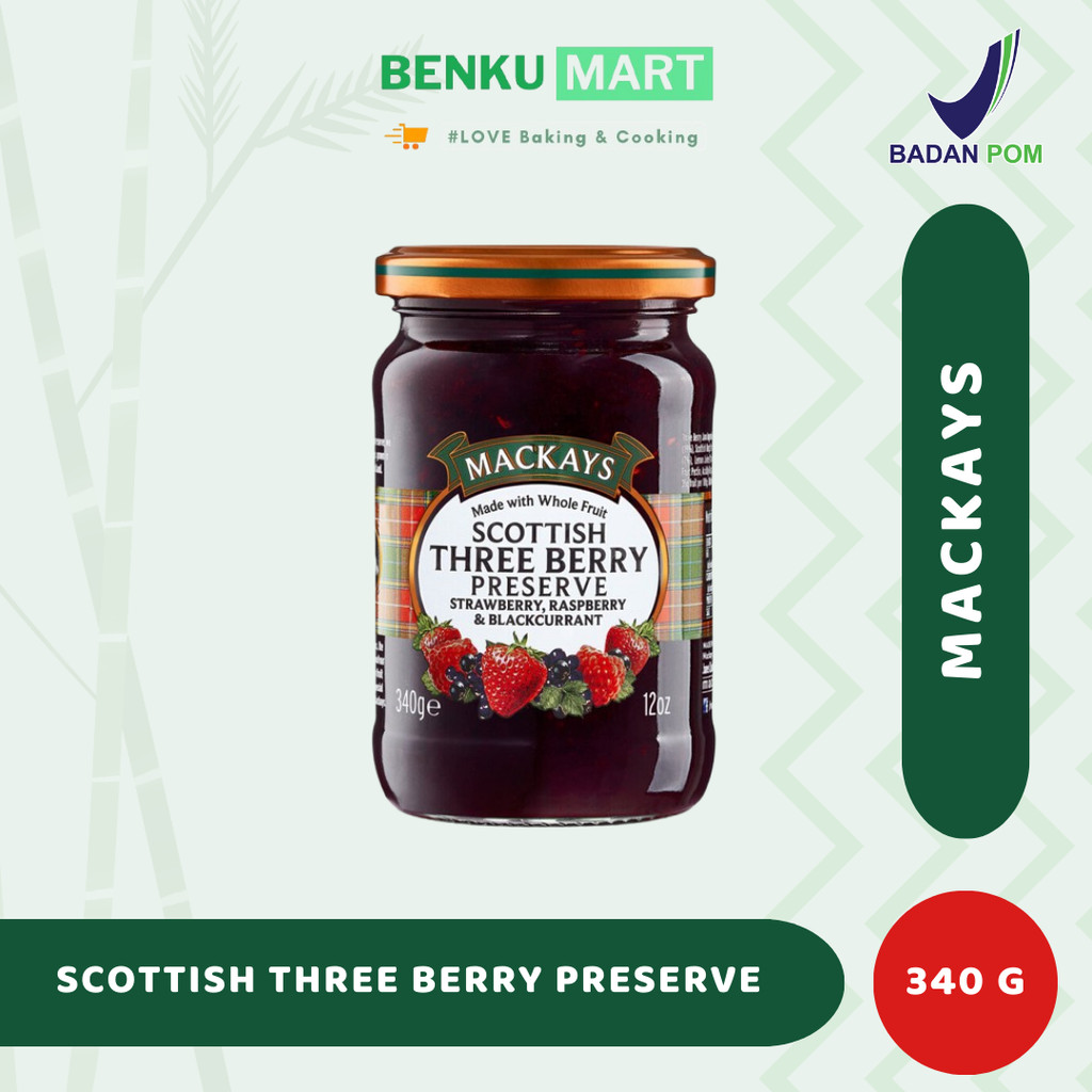 

Mackays Scottish Three Berry Preserve Jam (340 gr) Selai Buah