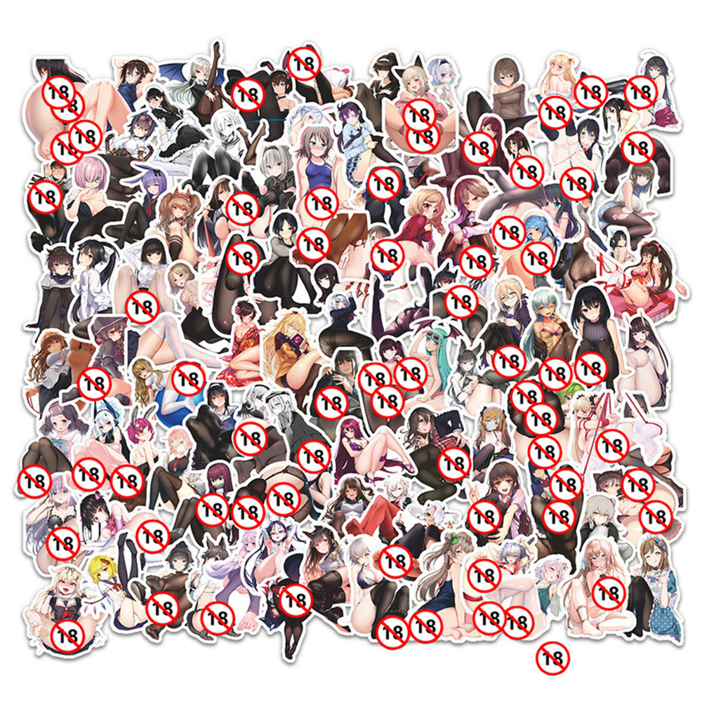 

10/30/50/100PCS Hentai Waifu Stickers,Sexy Anime Girl Stickers for Adults, Waterproof Decals for Water Bottles Laptop Skateboard