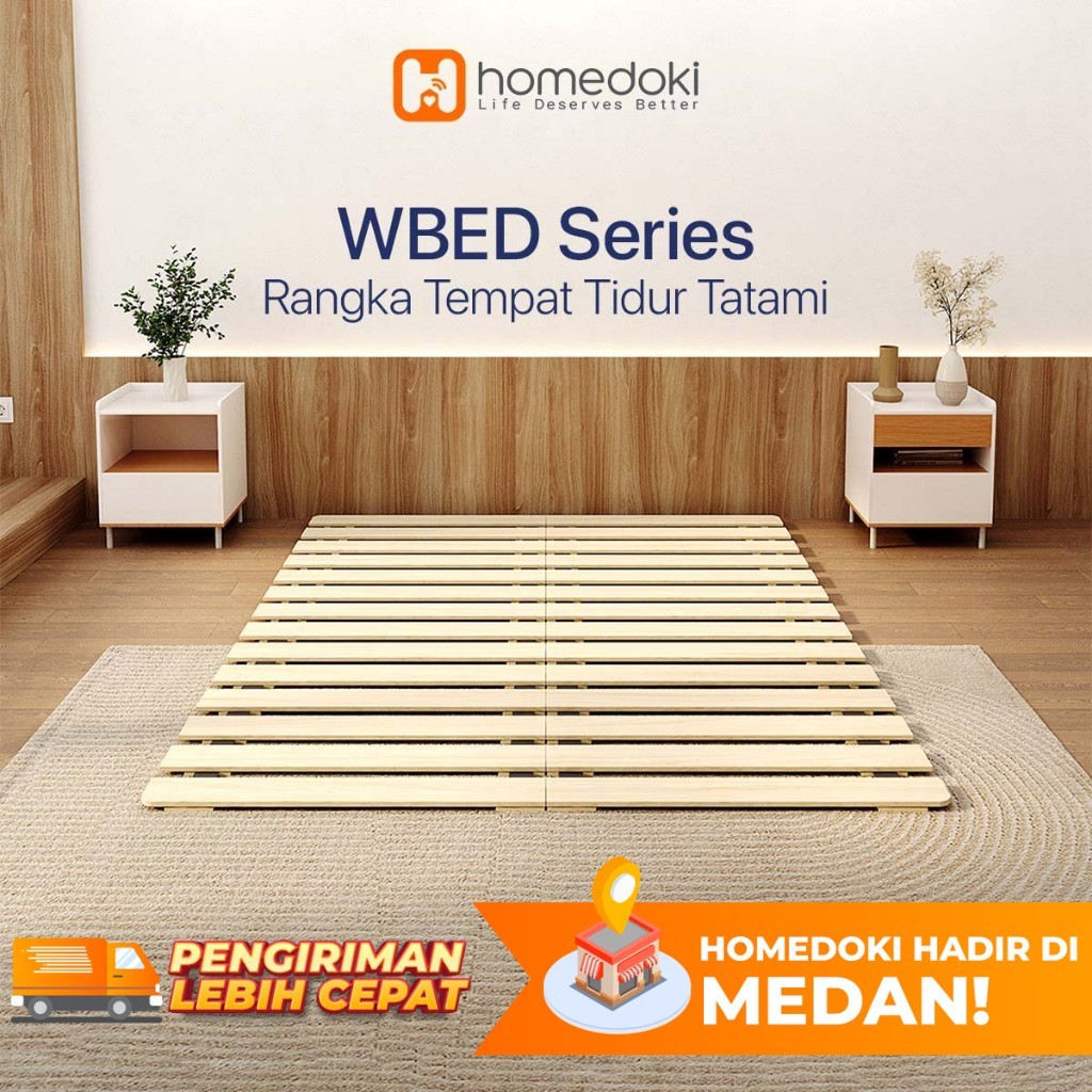 Homedoki Wrapbed Series / Kasur Tatami Papan / Dipan Kayu / Papan Kasur Lipat / Kasur Bernapas