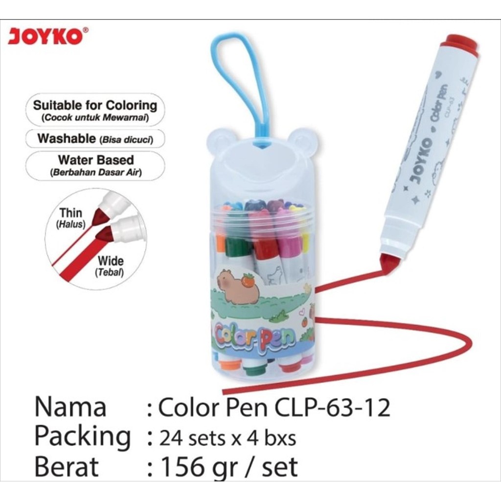

[D] Color Pen CLP-63-12 JOYKO (1 set)