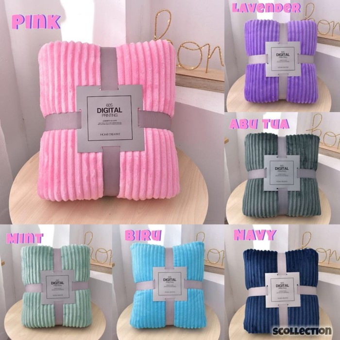 Selimut Polos Salur Lembut SRH Jumbo 200X230