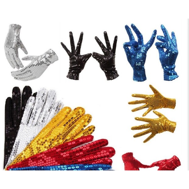 1 Pair Michael Jackson Sequined gloves Evening Party Costume Gloves dance at the kindergarten's Kids