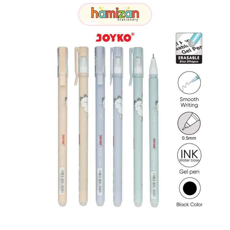 

( 1 pcs ) Shokyo 7 Erasable Pen / Pulpen Gel bisa dihapus Gp-334 GP 334 Shokyo 7 Joyko / Erasable Gel Pen Pulpen Bisa Dihapus Joyko GP-334 Shokyo 7 Gel 0.5 mm Murah Berkualitas