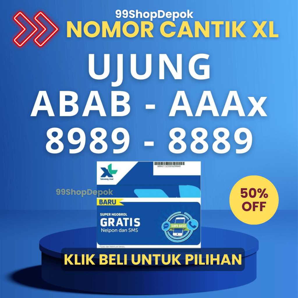 Nomor Cantik XL Kode 55.3 - Nomer Cantik XL ABAB AAAX Kartu Perdana XL 4g Nomor Cantik XL 8888 Nomor