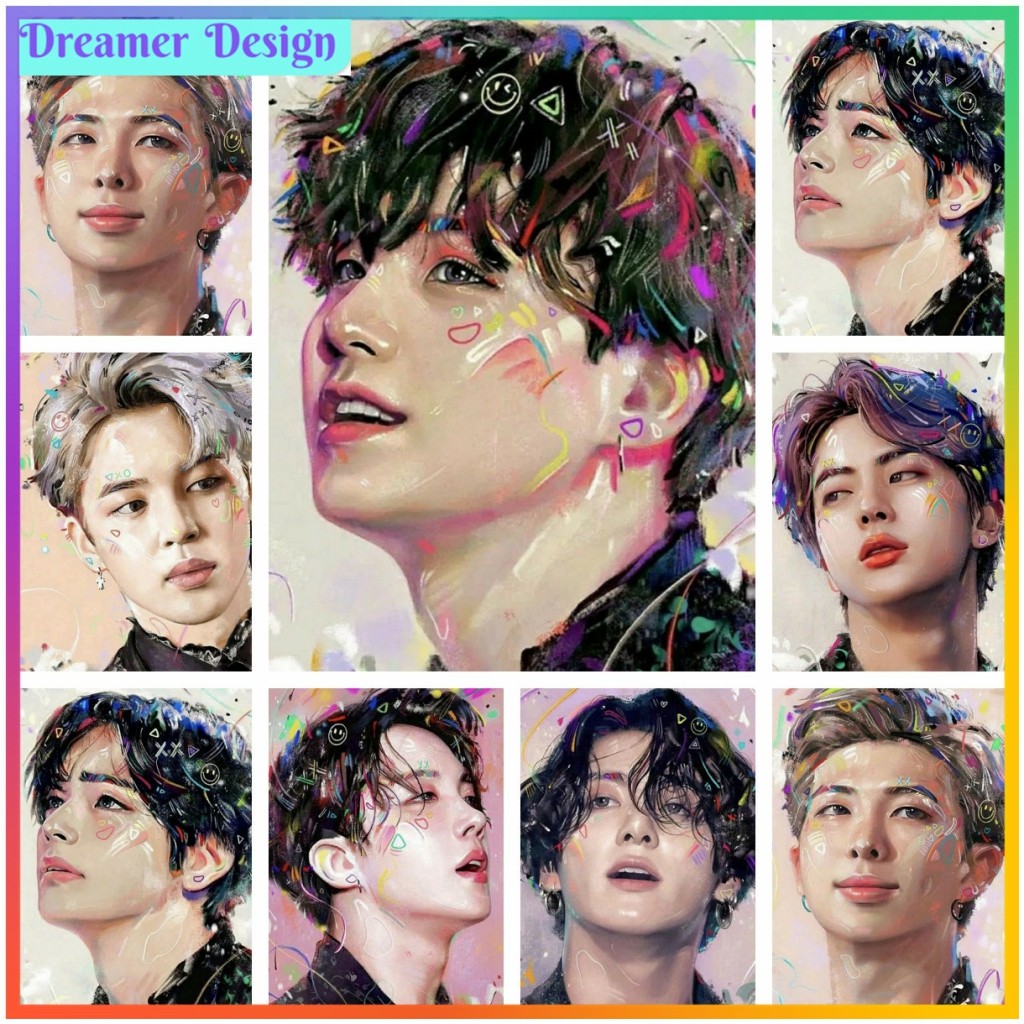 

KPop Boy-Group-bts-Diamond Painting Pictures Set 5D DIY Art Full Drill Cross Stitch Mosaic Embroidery123456789123456789123456789