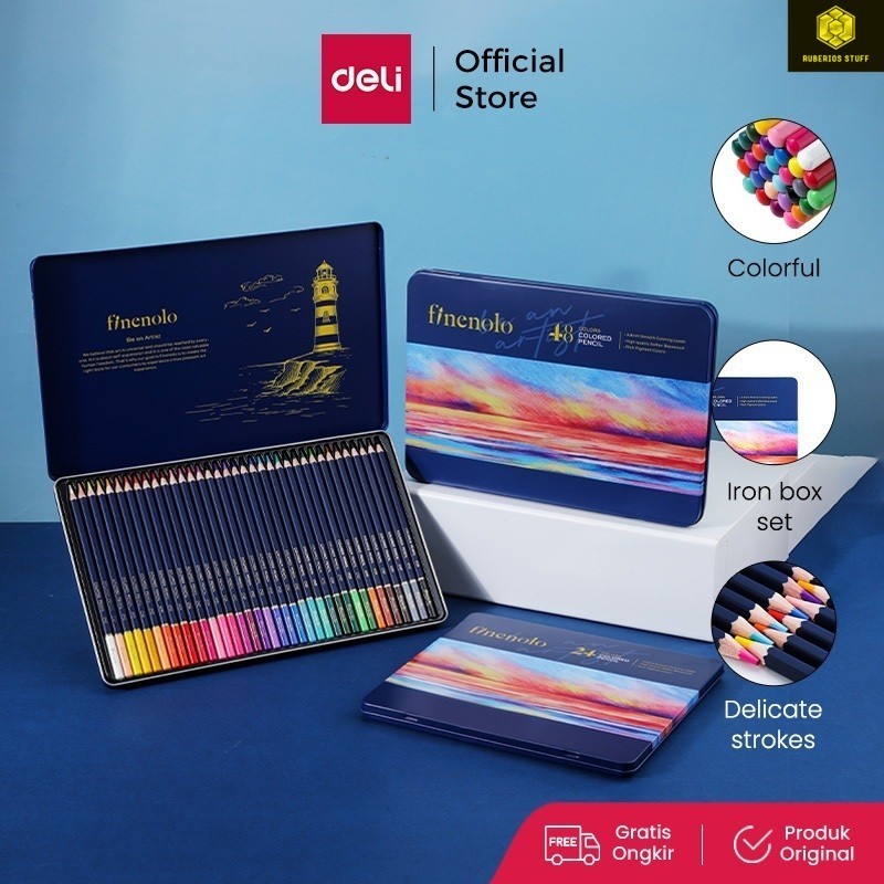 

Deli Colored Pencil / Pensil Warna 24 36 48 72 Warna Lebih Panjang Teknologi Hybrid EC122