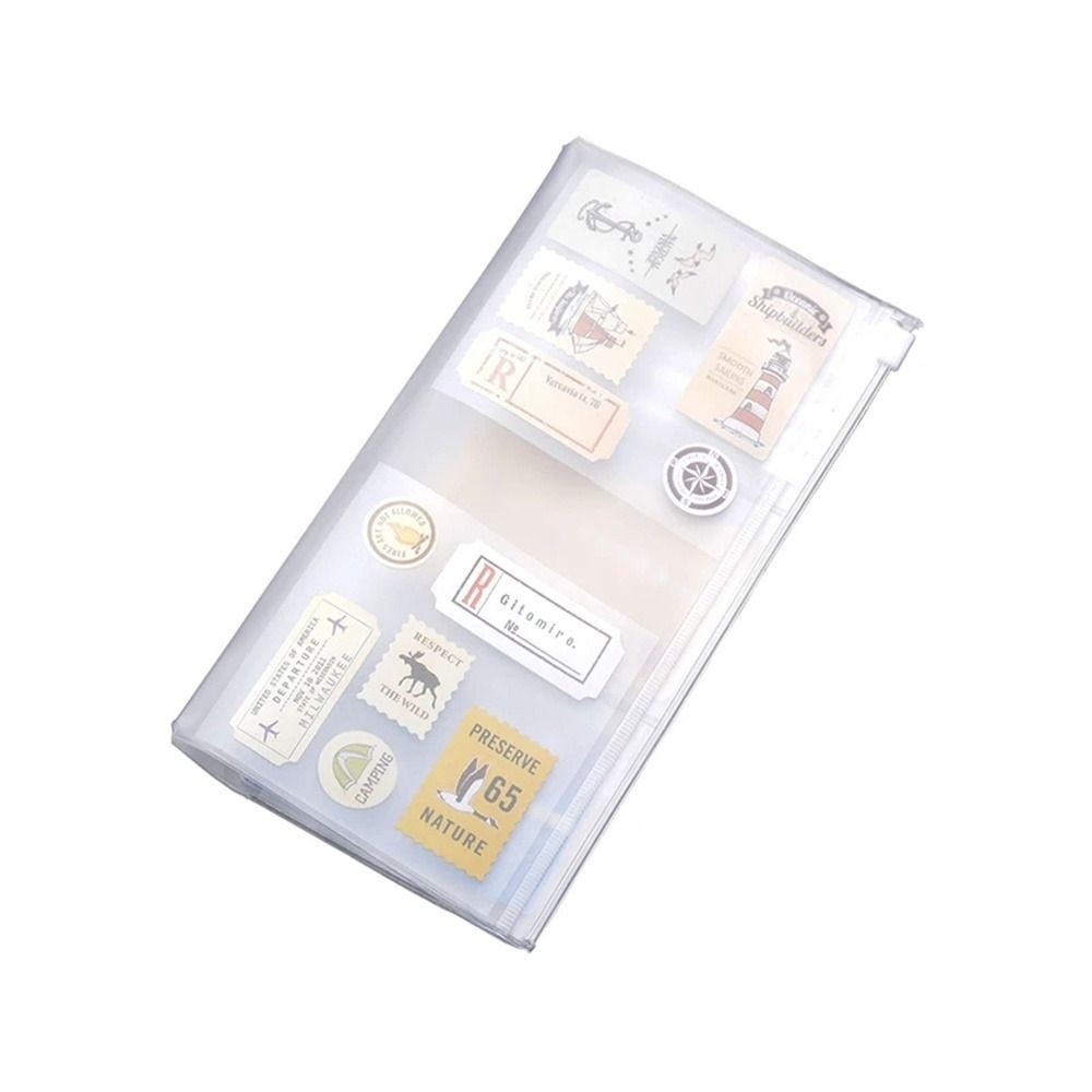 

Passport For Midori Travelers Pocket Notebook Storage Bag Notebook Zipper Bag Journal Planner Card Holder PVC Zipper Bag