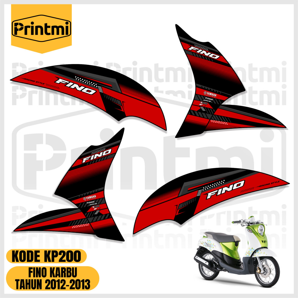 Striping Sticker Motor Fino Karbu 2012 2013 Variasi Simple Modifikasi Skotlet