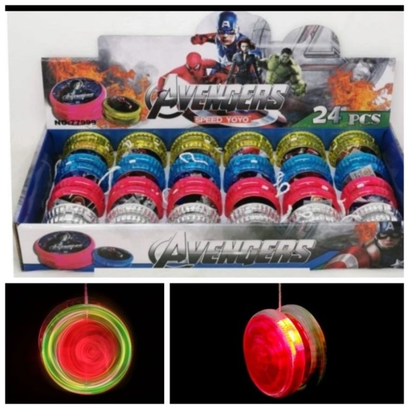 Promo Mainan Yoyo Lampu Avengers - Yoyo LED Karakter Anak Laki Cowok Murah