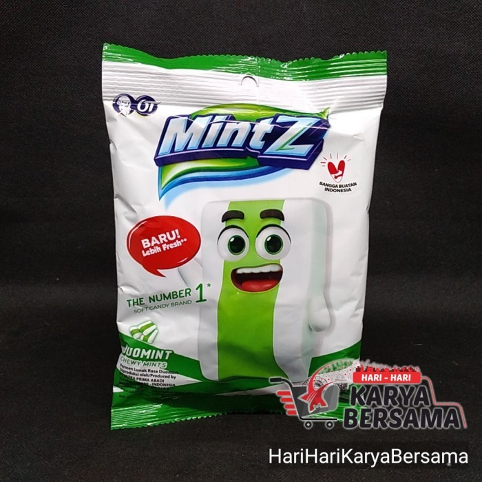 

MAKANAN RINGAN PERMEN MINTZ SOFT CANDY DUO MINT 115GR