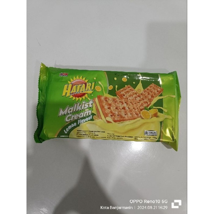 

New Item HATARI MALKIST CREAM LEMON 118G