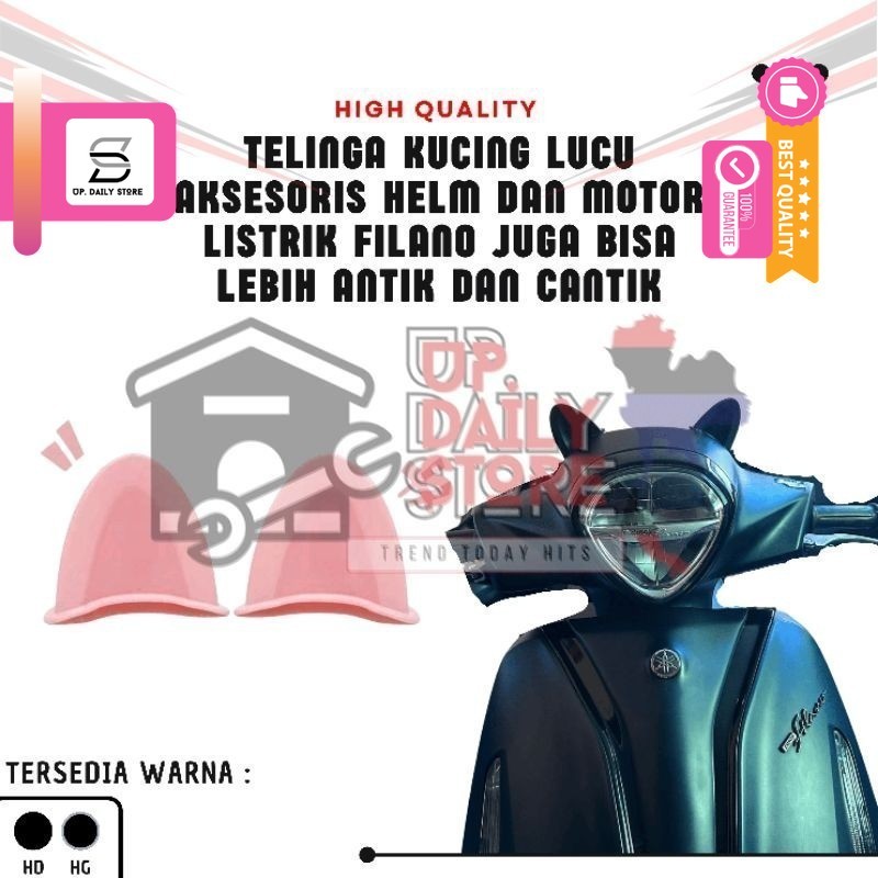 Aksesoris Telinga Kucing Universal Buat Helm dan Variasi