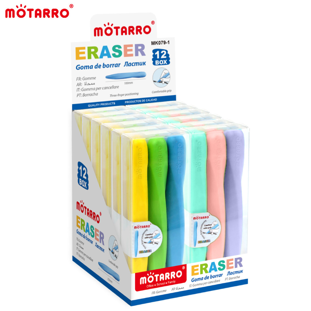 

MOTARRO 3Pcs/Box Creative Cartoon Soft Double Head Super Large Hole Cute Pencil Eraser School Kawaii Stationery Supplies