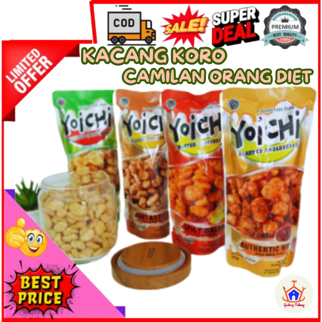 

Yoichi Kacang Koro Kupas Kacang Koro 75 Gr Rasa Garlic Barbeque Balado Mala Oleh Oleh Khas Surabaya