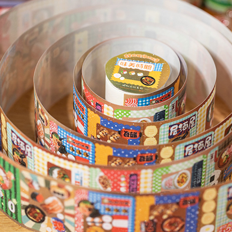 

Mr Paper, 4 rolls/bag Showa Memory Antique Po Frame Die Cut cute stationary supplies washi tape set colourful tape