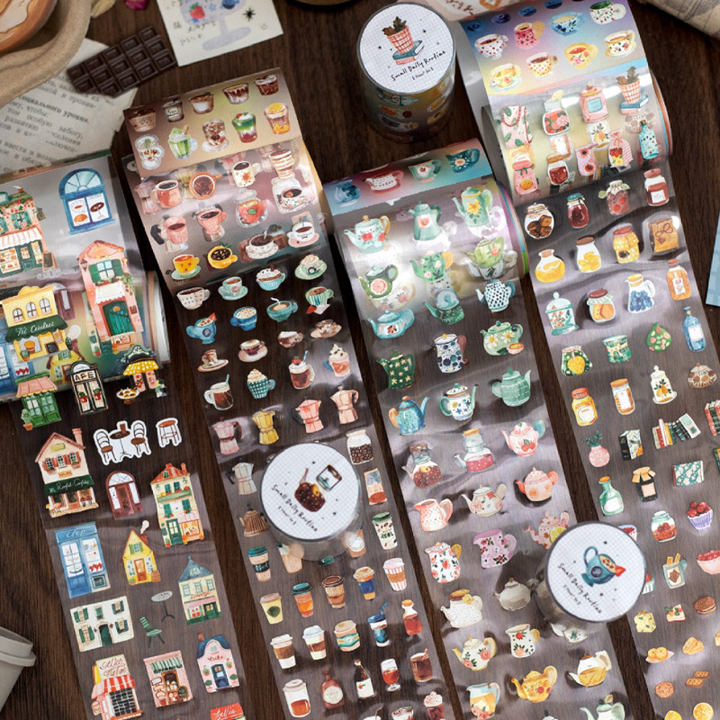 

Mr Paper, 4 rolls/bag Tiny Everyday Series Die Cut washi tape set tape sticker cute stationary supplies masking tape