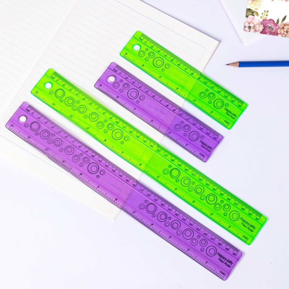 

Flexible Ruler School Supplies Measure 15cm 30cm(6/12inch) Straight Ruler for Kids Prize Drawing Office Stationery Student Ruler