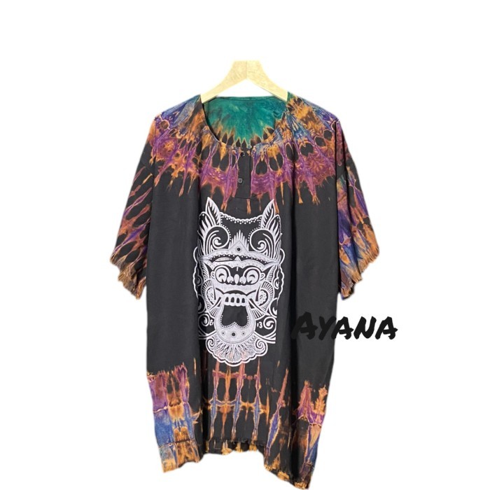 Baju Barong Bali  Baju Barong  Kaos Barong  baju Pantai  Kaos Pantai  tiedye  pria wanita  Hitam M