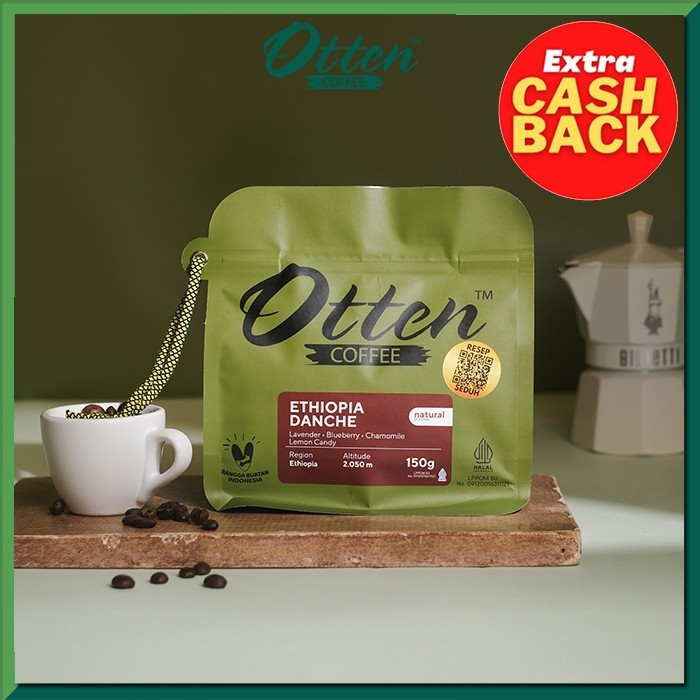 

TP Kopi Arabica Ethiopia Danche 150g - Biji / Bubuk Kopi Otten Coffee - Wholebean