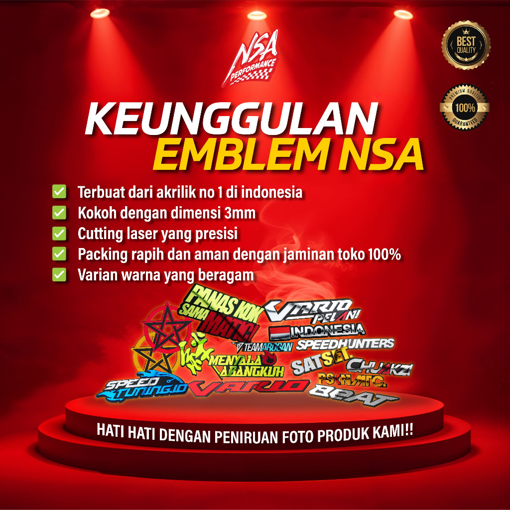 HORRANPART  Emblem Vario Stiker Timbul 3D Motor VARIO Emblem Click Vario Emblem Timbul Motor Stiker 