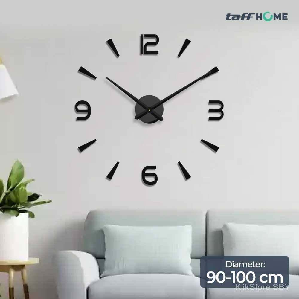 

TaffHOME Jam Dinding Besar DIY Giant Wall Clock 90-100cm - DIY-104