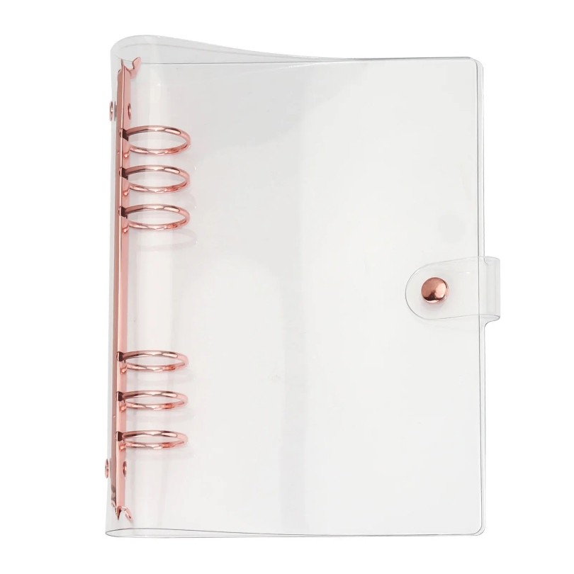 

A6/A5 GlitterRose Golden Glittery Bling Binder Notebook Cover Diary Agenda Planner Paper Cover School Stationery