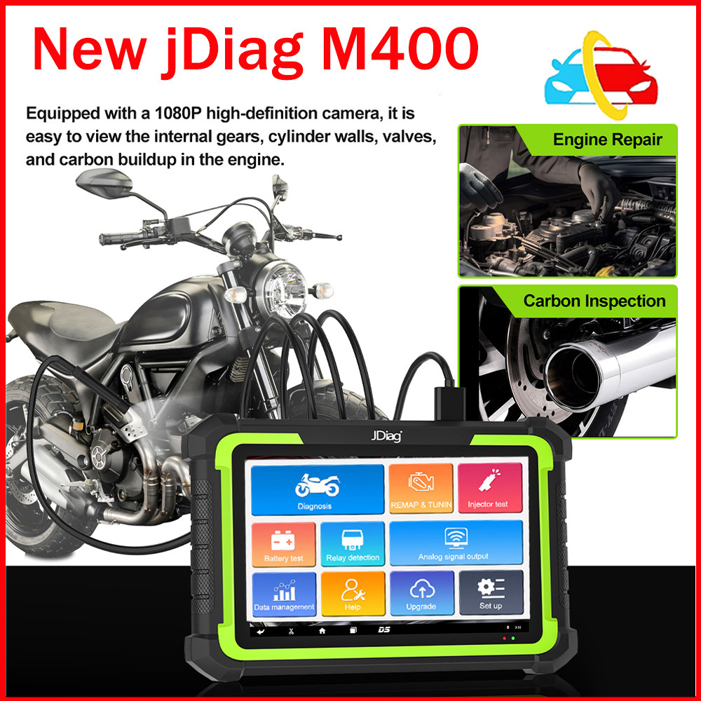 2025 JDiag M400 Motorcycle Diagnostic Tool OBD2 Scanner Motorcycle Diagnose Tools ABS Engine For BMW