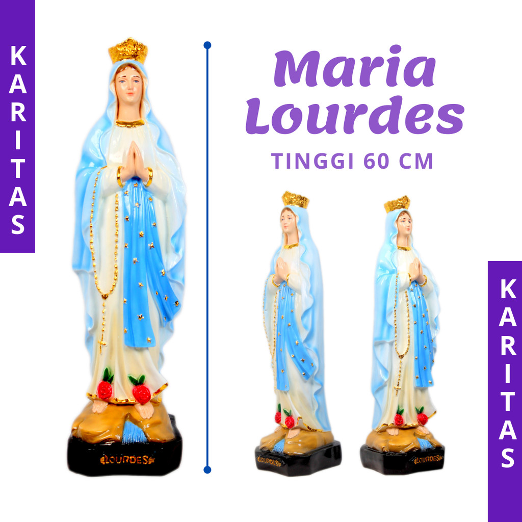 PATUNG MARIA LORDES 60 CM / PATUNG BUNDA MARIA / PATUNG MARIA UKURAN BESAR / PATUNG MARIA UKURAN JUM